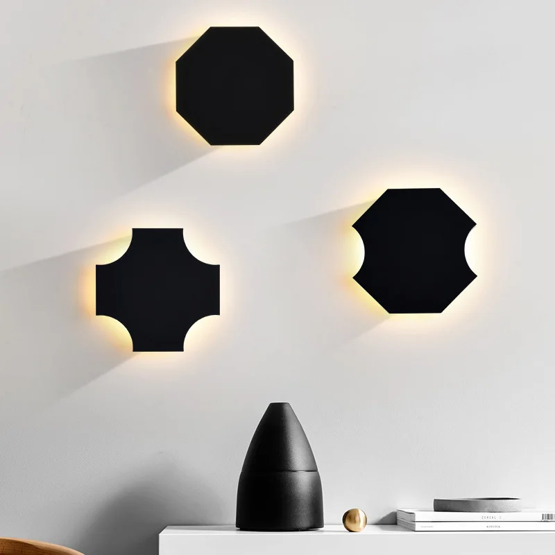 LED Wall Lamp Waterproof Hexagonal Light Warm White Cool White Originality Personality Bedroom Bedside Lamp AisleWall Lamp