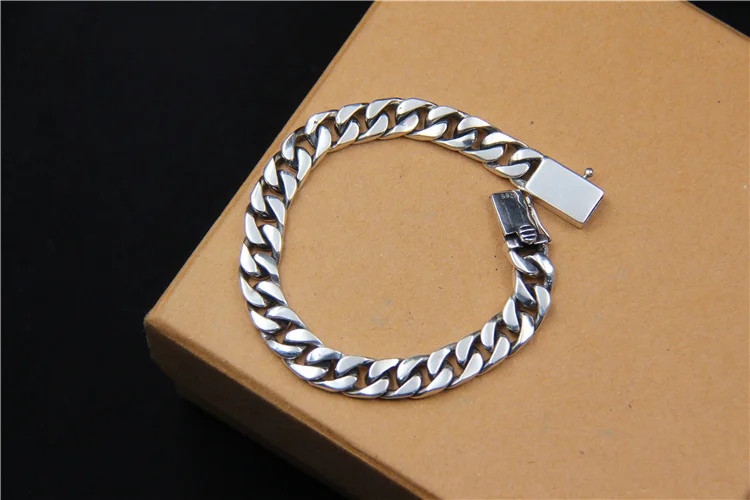 

100%925 silver fashion jewelry personality couples back on Thai silver bracelet with Japanese cherry blossom new silver chains