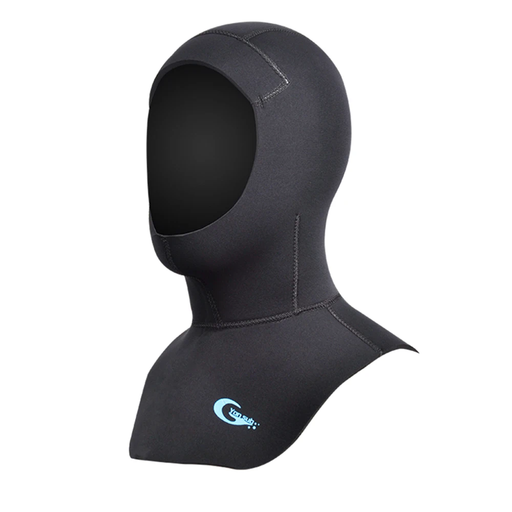 YonSub 3MM/5MM Neoprene Scuba Diving Hood With Shoulder Winter Keep Warm Hat Caps Spearfishing Snorkeling Equipment Wetsuit Hood