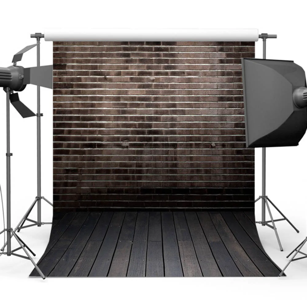 

MOCSICKAOld Master Brick Wall Backdrop Photography Vintage Wood Floor Background for Photo Studio L-520