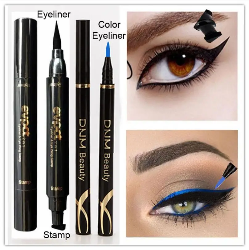 Colorful Eyeliner Quick Dry Matte Long Lasting Waterproof Make Up Liquid Eyeliner Blue Green White Gold Brown Eyeliner T0440