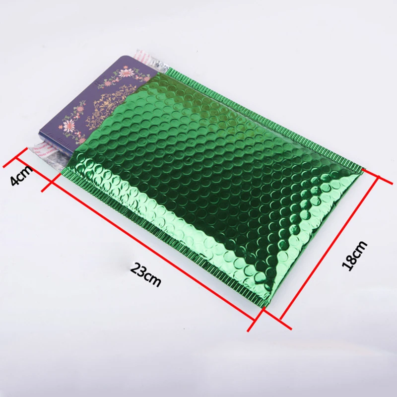 20 قطعة/الوحدة الأخضر مجاني مغلفات مع فقاعة للماء مجانا حقائب الذاتي ختم المظاريف الشحن للصدمات البريد التعبئة والتغليف