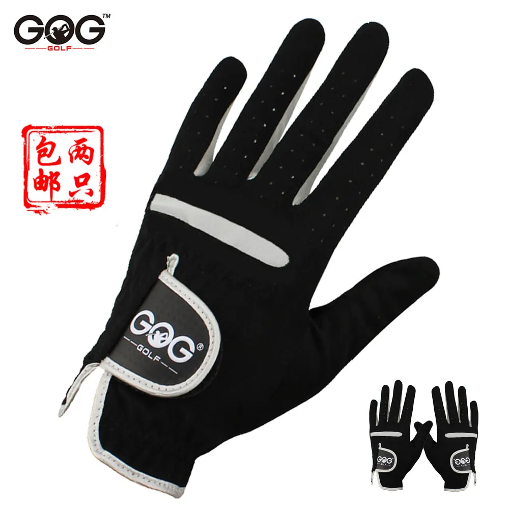 Gants de Golf de haute qualité, en tissu suédé noir, pour hommes et femmes, haute élasticité, respirant, confortable, antidérapant, pour l'équitation