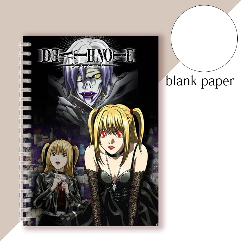 Bloc de notas de Manga Death Note, libreta para Cosplay, Familia, Shinigami, estética, papel forrado en blanco, Bloc de notas