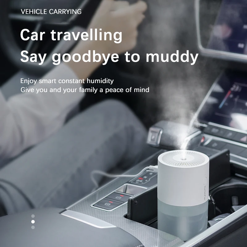 Przenośna marka 300ML elektryczny nawilżacz powietrza dyfuzor olejów zapachowych USB Cool rozpylacz mgiełki do twarzy z kolorowym światłem nocnym dla domu i samochodu