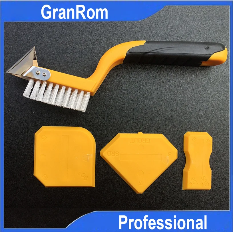 

Internal Corner Glass Glue Wiper With Brushes Multi-Angle Scraper Seam Gap Cleaning Tool Remove Residual Glue