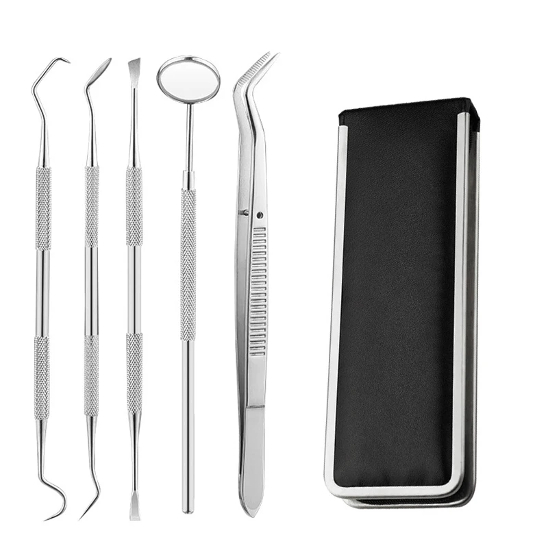 

5PCS Dental Hygiene Orthodont Dentist Tartar Scraper Scaler Calculus Plaque Remover Accessory for Teeth Cleaning Oral Care Tool