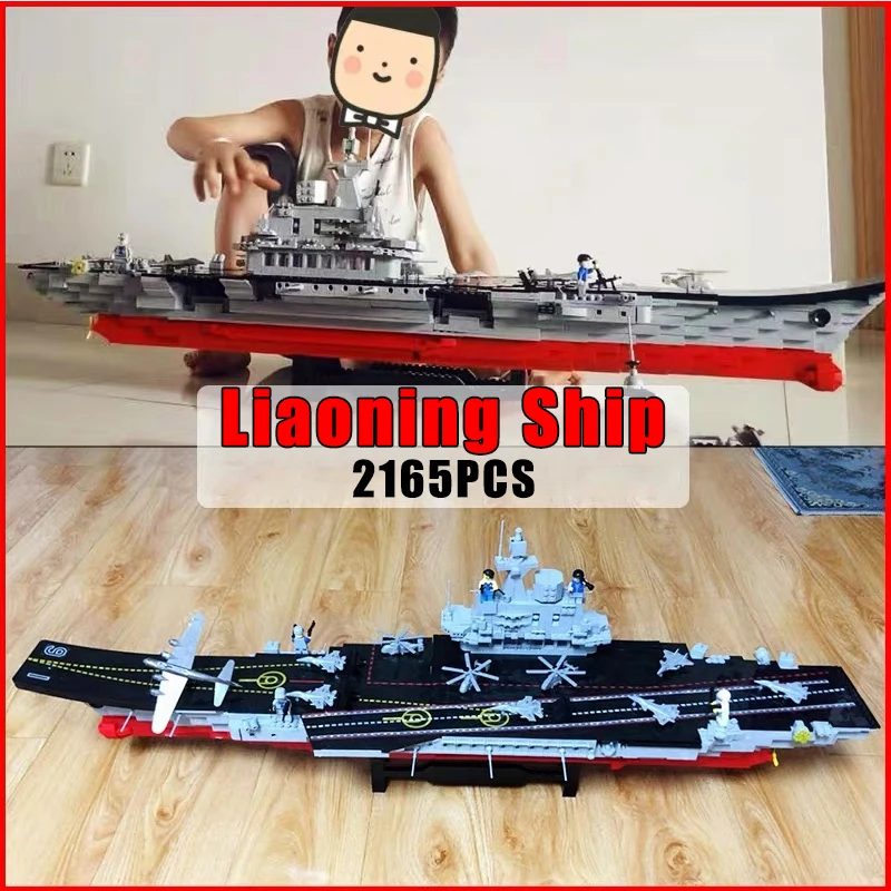 MOC Military Series USS Missouri BB-63 Battleship Building Block Liaoning Heavy Cruiser Destroyer Brick Model Toys For Kid Xmas