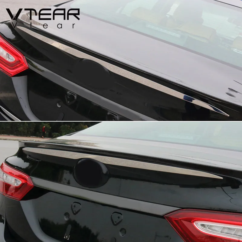 Vtear Car Exterior Rear Door Trim Accessories Tailgate Cover Decoration Trunk Frame Anti Scratch Parts For Toyota Camry 2020