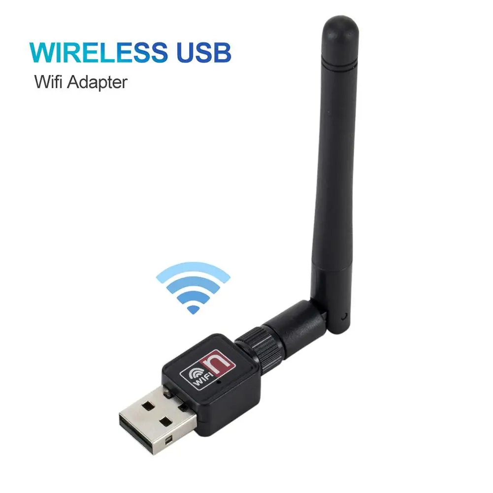 

New 150Mbps Mini USB WiFi Adapter Dongle Receiver Wireless Network Card 2dB Antenna