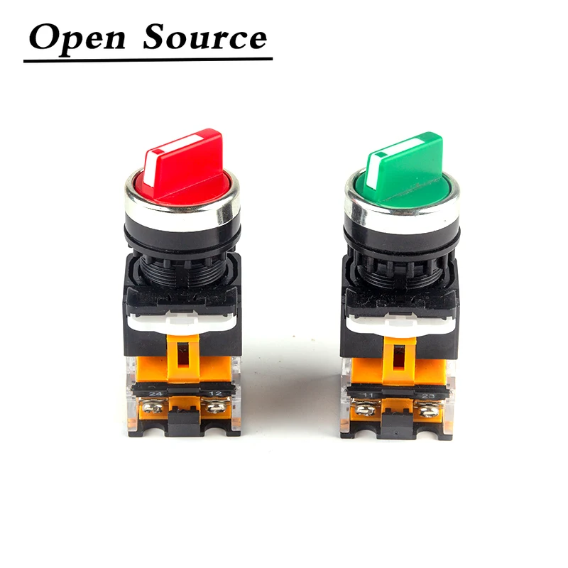 22mm LA38-11X2 LA38-20X3 Self-locking/Latching Knob Switch 10A/660V 2 Position 3 Position Selector Switch