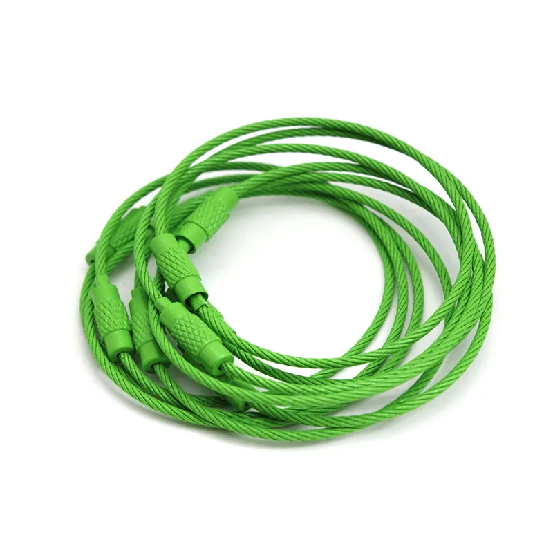 10-20pcs Stainless Steel Wire Keychain Ring Keyring Circle Loop