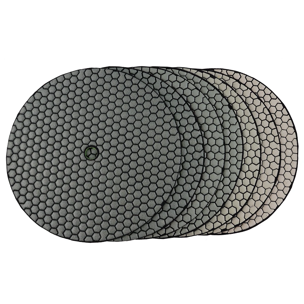 7 stks/set 9 Inch Droog Polijsten Pad Scherpe Flexibele 225mm Steen Polijsten Pads Voor Graniet Marmer Beton Vloer schuurschijf