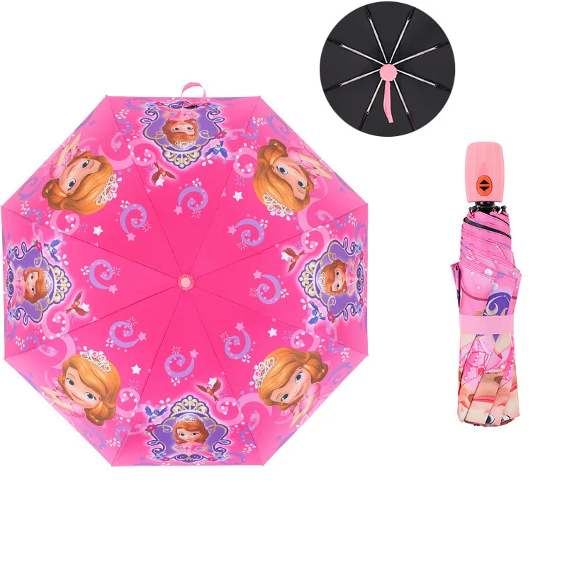 Disney Frozen Auto Open Close Girls umbrella folding parasol children umbrella portable Windproof Travel Umbrella kids umbrella