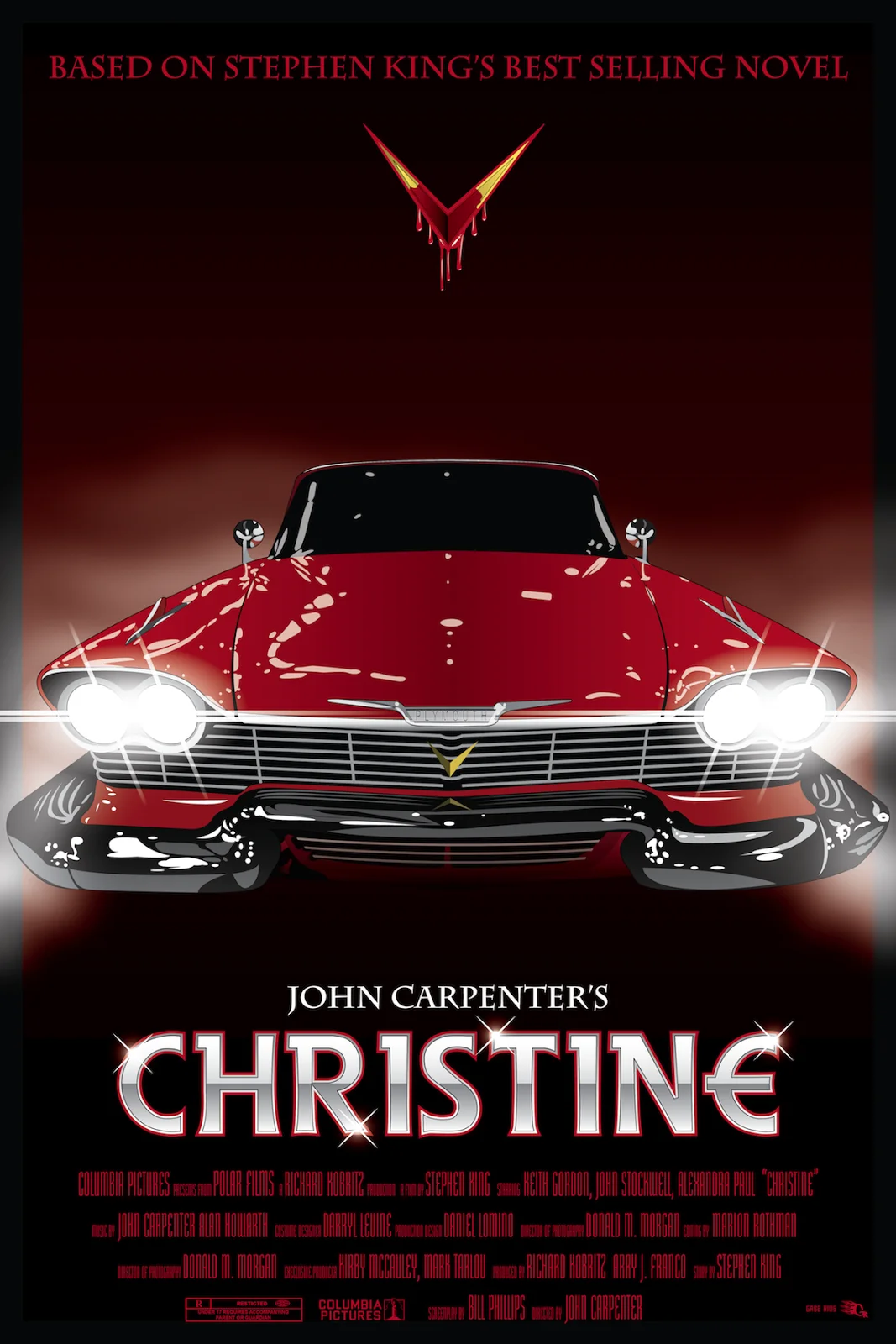 Christine 1983 Classic Movie Art Silk Poster Print 24x36inch