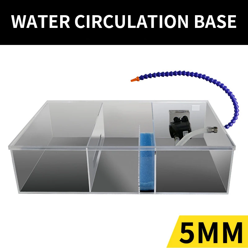 Transparent acrylic dust-proof work box Water circulation base Comes with dust-collecting fan Polishing machine work box