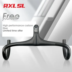 RXL SL Carbon Racing Bike Handlebar, Integrated Stem, UD Matte, Glossy, 400, 420/440, Road Bicycle Drop Handlebars, 1-1/8