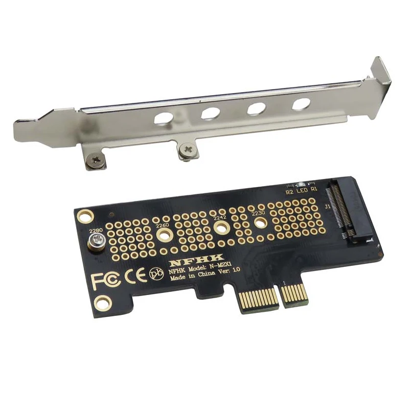NVME M.2 อะแดปเตอร์ NGFF M.2 SSD PCIE Adapter PCIE to M2 อะแดปเตอร์ SSD M2 PCI-E M.2 การ์ด M สนับสนุน 2230-2280 M2 SSD ใหม่