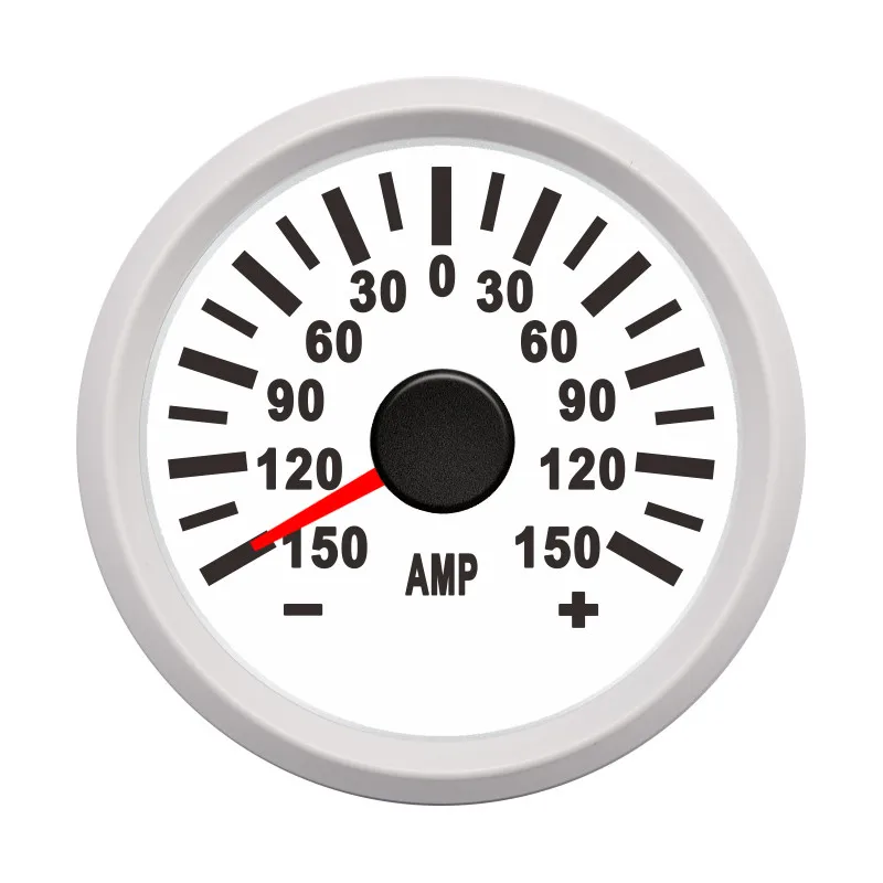 Kundenspezifische 52 mm 2 Zoll Motorrad-Amperemeter ± 80 A/150 A wasserdichte Auto-Boots-Amperemeter Strommesser mit Sender, rote Hintergrundbeleuchtung, 9–32 V