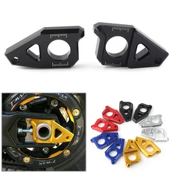 2pcs Motorcycle Axle Spindle Chain Regulator Adjuster Blocks For Yamaha FZ1 / YZF R1 2006-2015 & TMAX 530 / FZ8 2012-2015