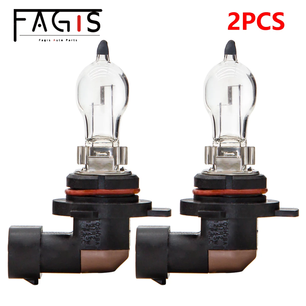 Fagis 2 Pcs US Brand 9012 HIR2 12V 55W Clear Original PX22d 3350k Car Headlight Halogen Lamps White Lights Auto Bulbs