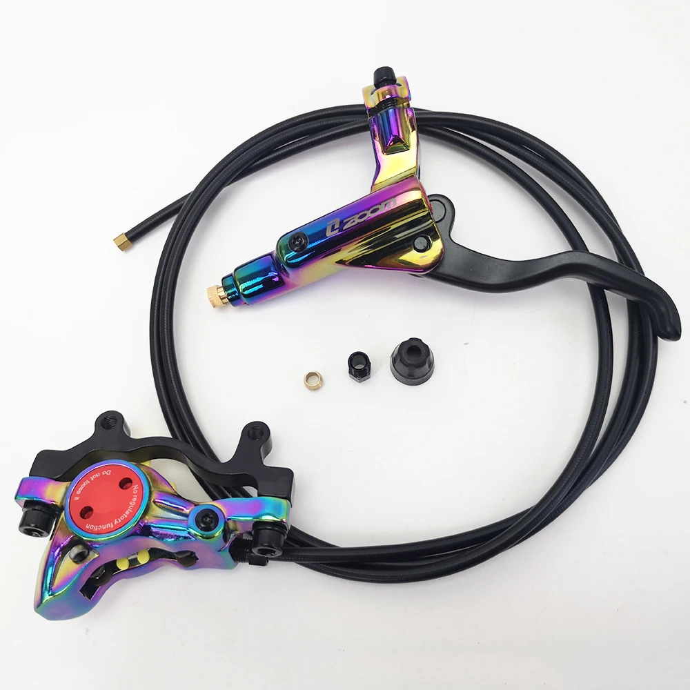 Rainbow Bicycle Hydraulic Disc Brake MTB Bicycle Oil pressure Disc Brake Colorful Kits 800/1400mm Mountain Bike Caliper Clamp