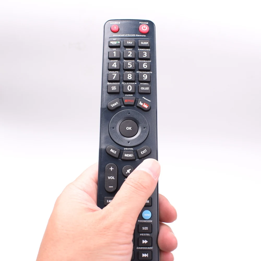 وحدة تحكم عن بعد تلفاز LCD LED عالمية لوحدة التحكم عن بعد شارب فيليبس هاير هيتاشي سانيو TCL KONKA باناسونيك GRUNDIG VESTEL جميع التلفزيون