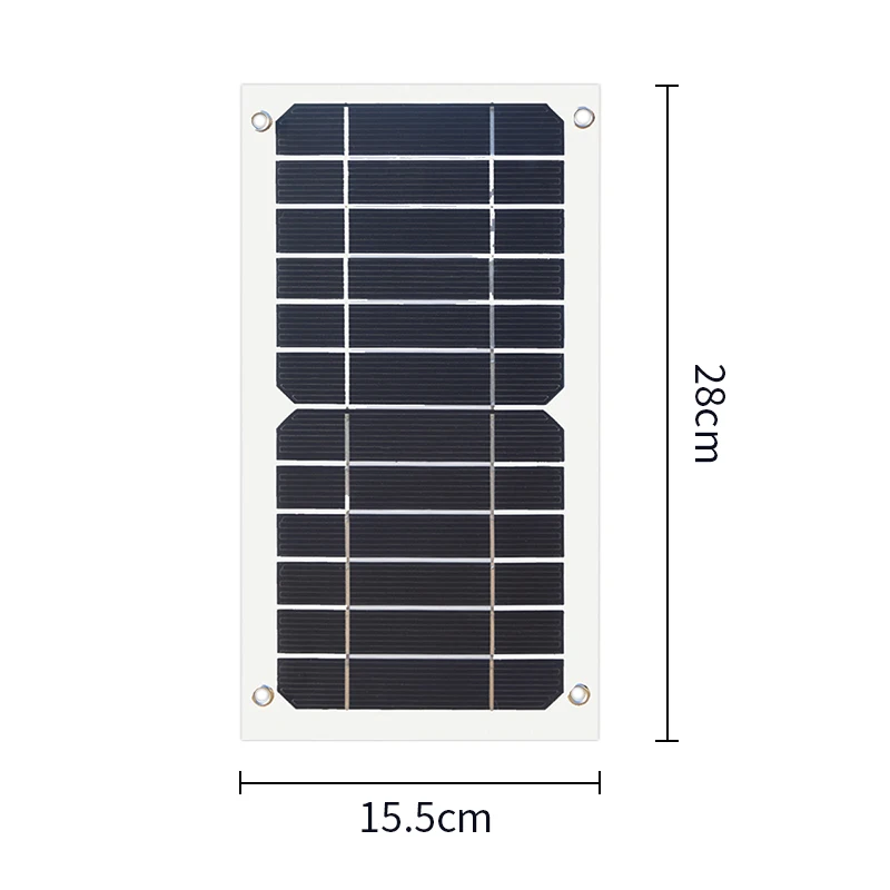 5V Solar Panel Mini Painel Solar Flexível Célula De Carregamento, 5V, 5W, DC, Interface USB, Saída Carregador Solar Portátil para Recarga De Bateria Do Telefone Móvel