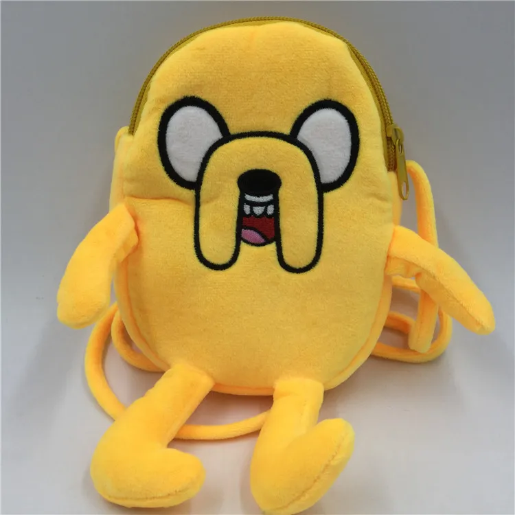 Cute Adventure Time Plush Crossbody Bags for Women Small Phone Bag Girls Kids Mini Shoulder Messenger Bag Coin Purse Wallets