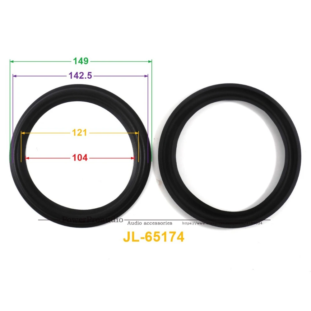 New 10 pcs /lot = 5 Pair 6 inch Woofer Repairable Parts / Speaker Rubber Surround  ( 149mm / 142.5mm / 121mm / 104mm )