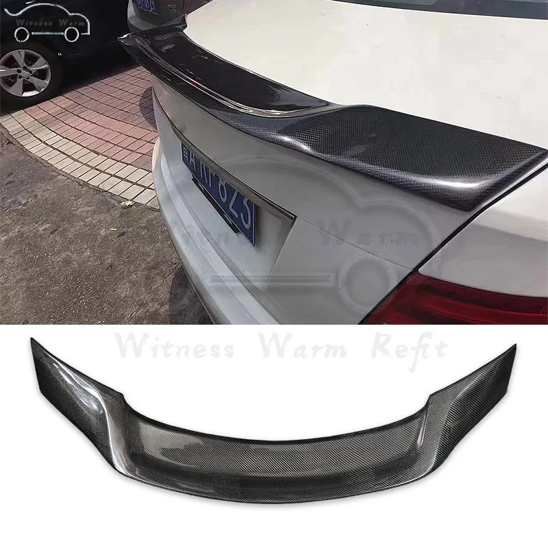 W205 Carbon Fiber Rear Wing Trunk Lip Spoiler for Benz C-class 4 Door C180 C200 C260 C300 Car Styling 2016-up