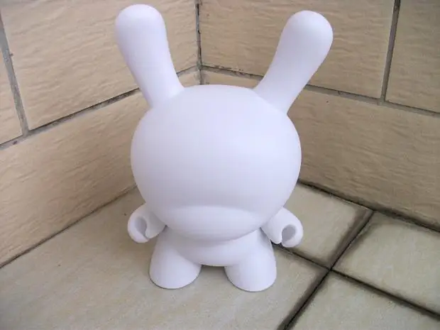 

8" 5PCS White DIY Dunny Drawing toys soft plastic big white dolls sketch of characters Vinyl Art Figure toys