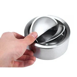 Stainless Steel Table Trash Can Car Ashtray Mini Tools Ashtray Case With Windproof Lid  For Smoking Cigarette Cigar Table Tools