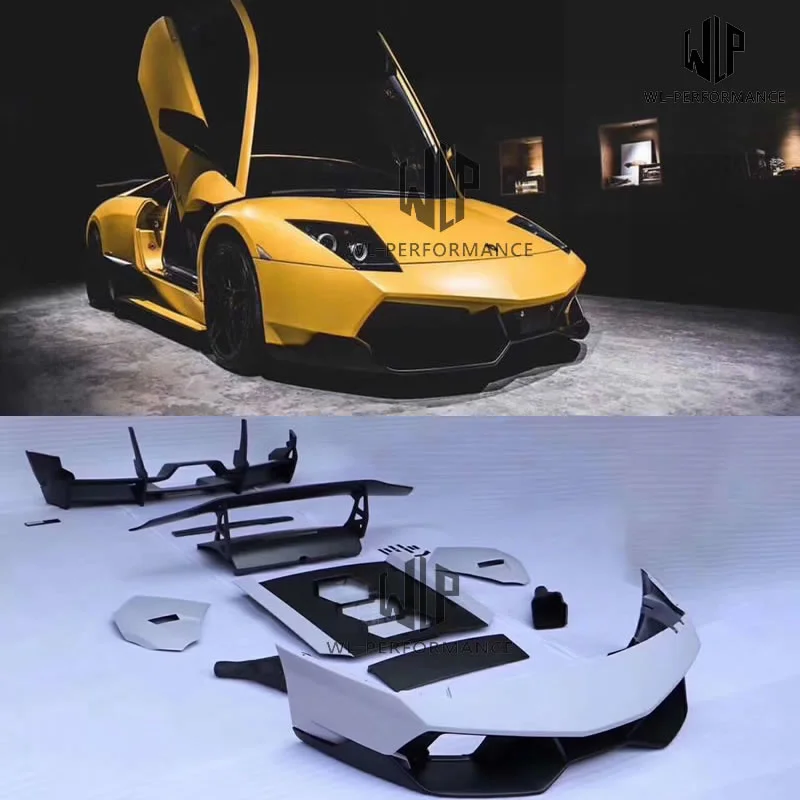 Kit de carrocería de fibra de vidrio Frp de alta calidad, parachoques delantero, alerón trasero, alerón trasero para Lamborghini Reventon Lp640, actualización Lp670
