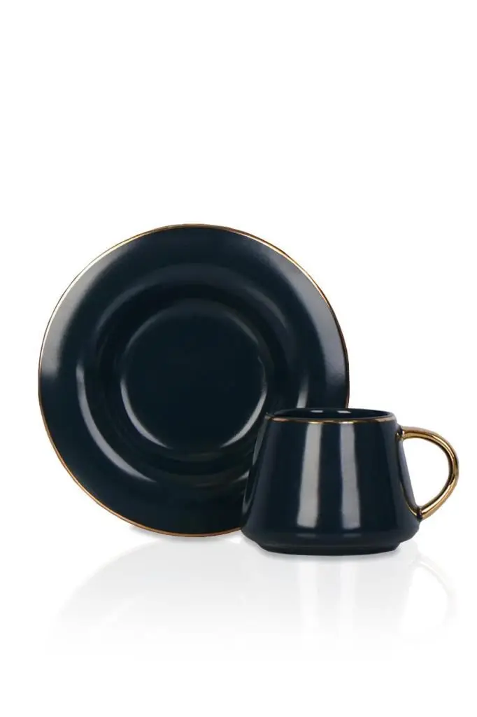 DOLBOVI Acar MXG-010269/12 Porcelain coffee cup Pad 6'lı Navy Blue mug кружка coffee cup cup