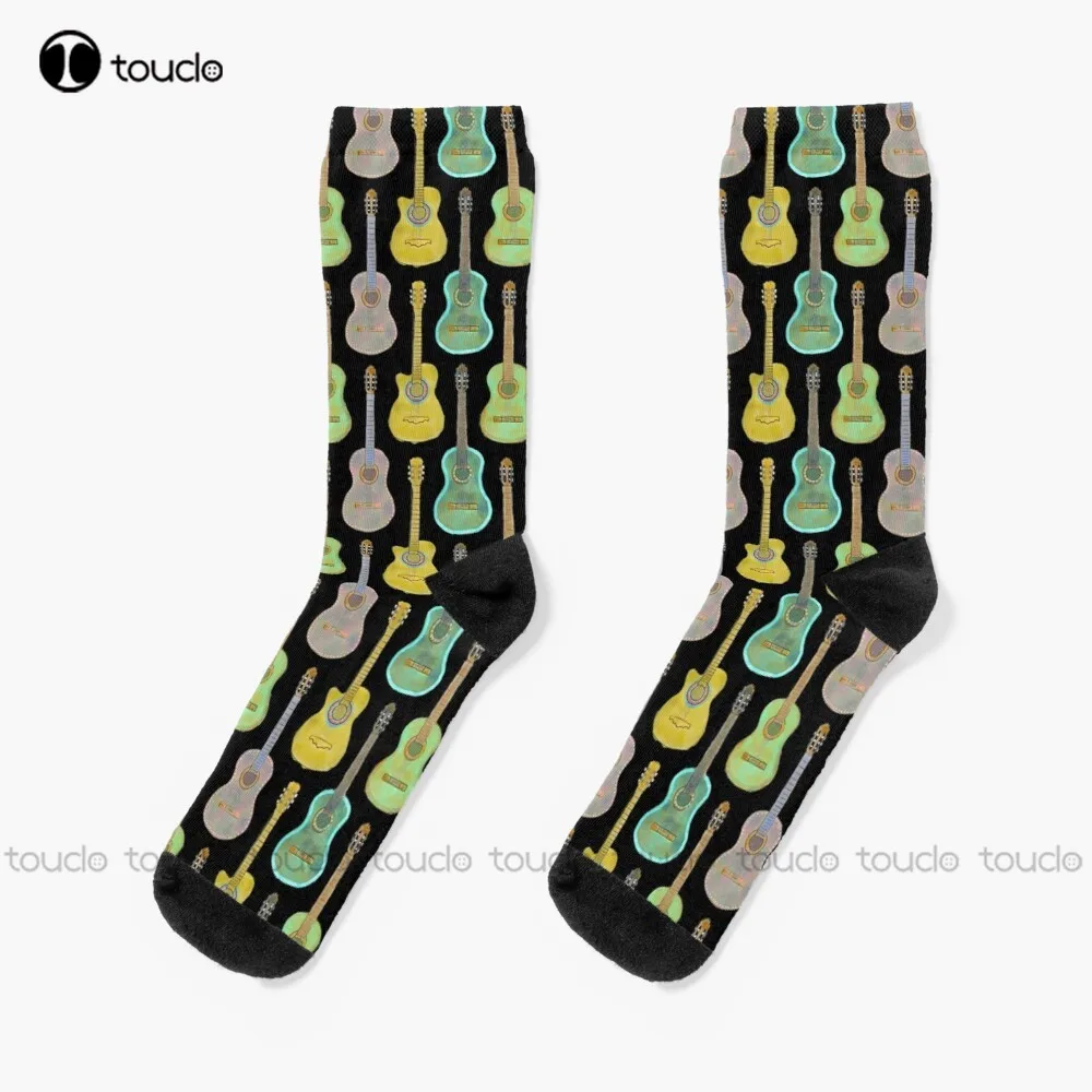 

Guitar Painting Socks Cotton Socks For Men Christmas New Year Thanksgiving Day Gift Unisex Adult Teen Youth Socks Custom Sock