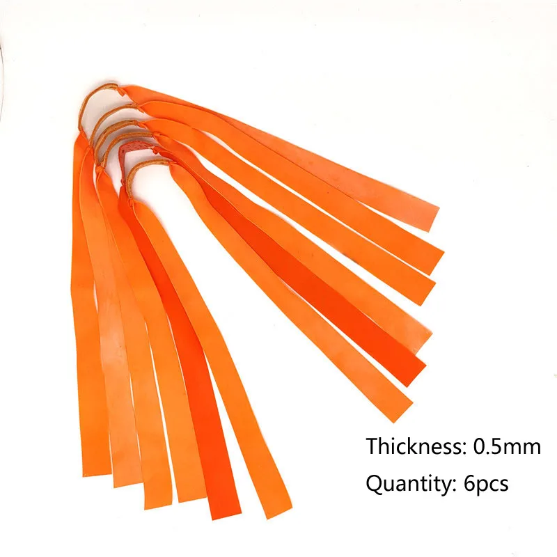 3/6pcs Slingshot Flat Rubber Band Thicknes 0.5-1.2mm Catapult Natural Latex Elastic Resilient Rubber Band Slingshot Accessories