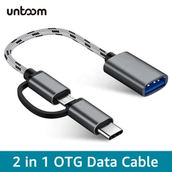 2 in 1 USB 3.0 OTG Adapter Type C Micro USB to USB 3.0 Adapter Cable OTG Convertor for Gamepad Flash Disk Type-C OTG USB Cable