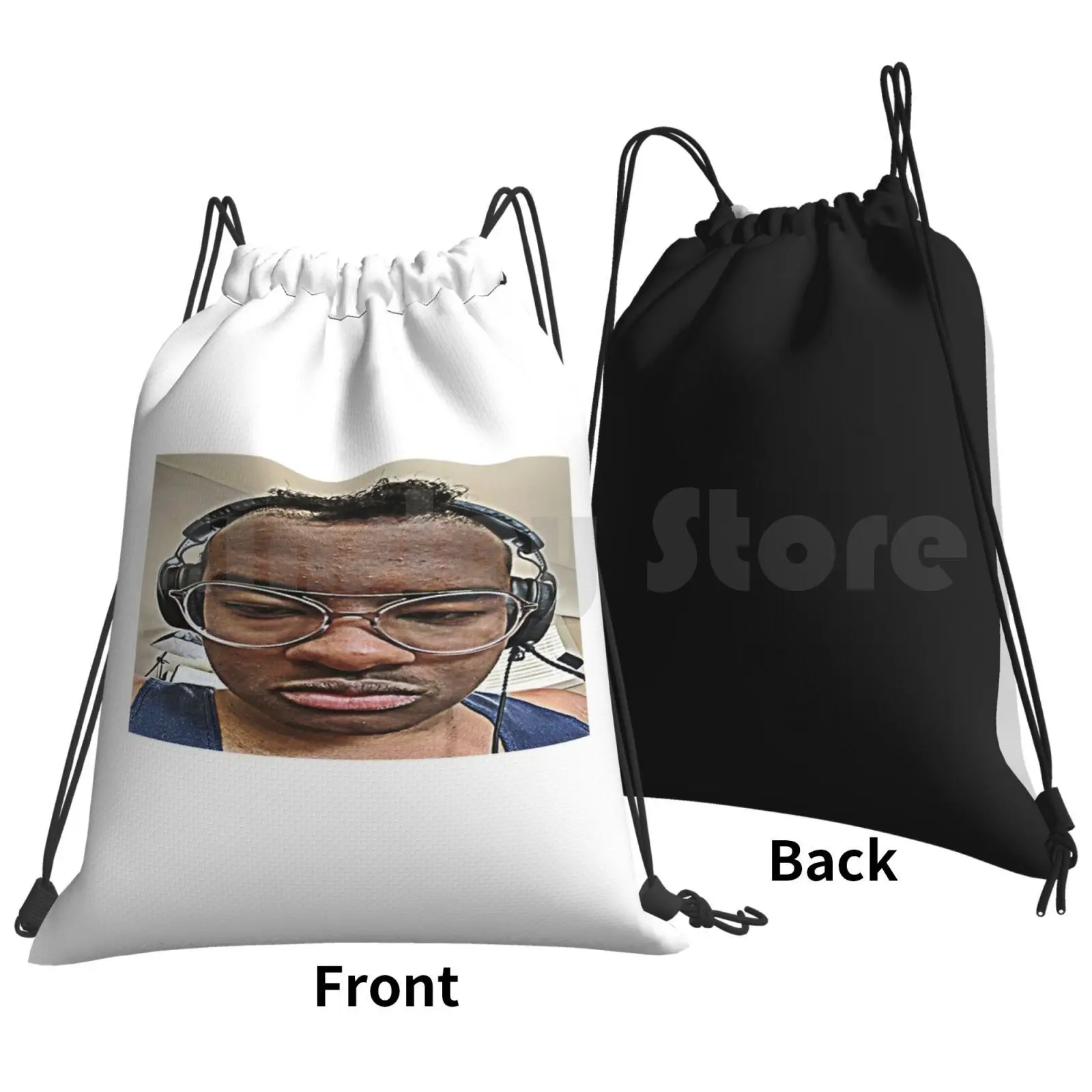 Wide Twomad Face Backpack Drawstring Bag Riding Climbing Gym Bag Twomad Wide Youtube Funny Meme