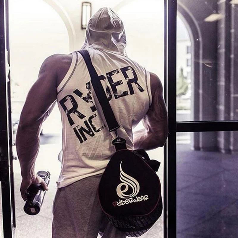 2021 Mens summer sleeveless Hoodies mens fitness fashion Casual jacket Hooded Sweatshirts Bodybuilding Brand sportswear clothing