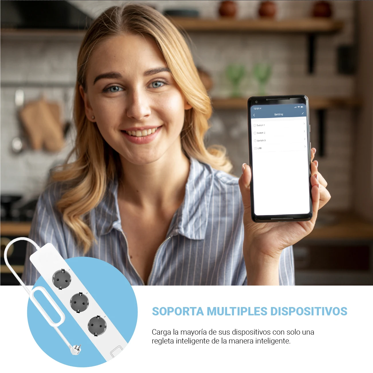 Wifi المقبس الذكية قطاع الطاقة الاتحاد الأوروبي 3 منافذ التوصيل الذكية 2 USB الحياة الذكية APP التحكم الصوتي العمل مع اليكسا وجوجل مساعد المنزل