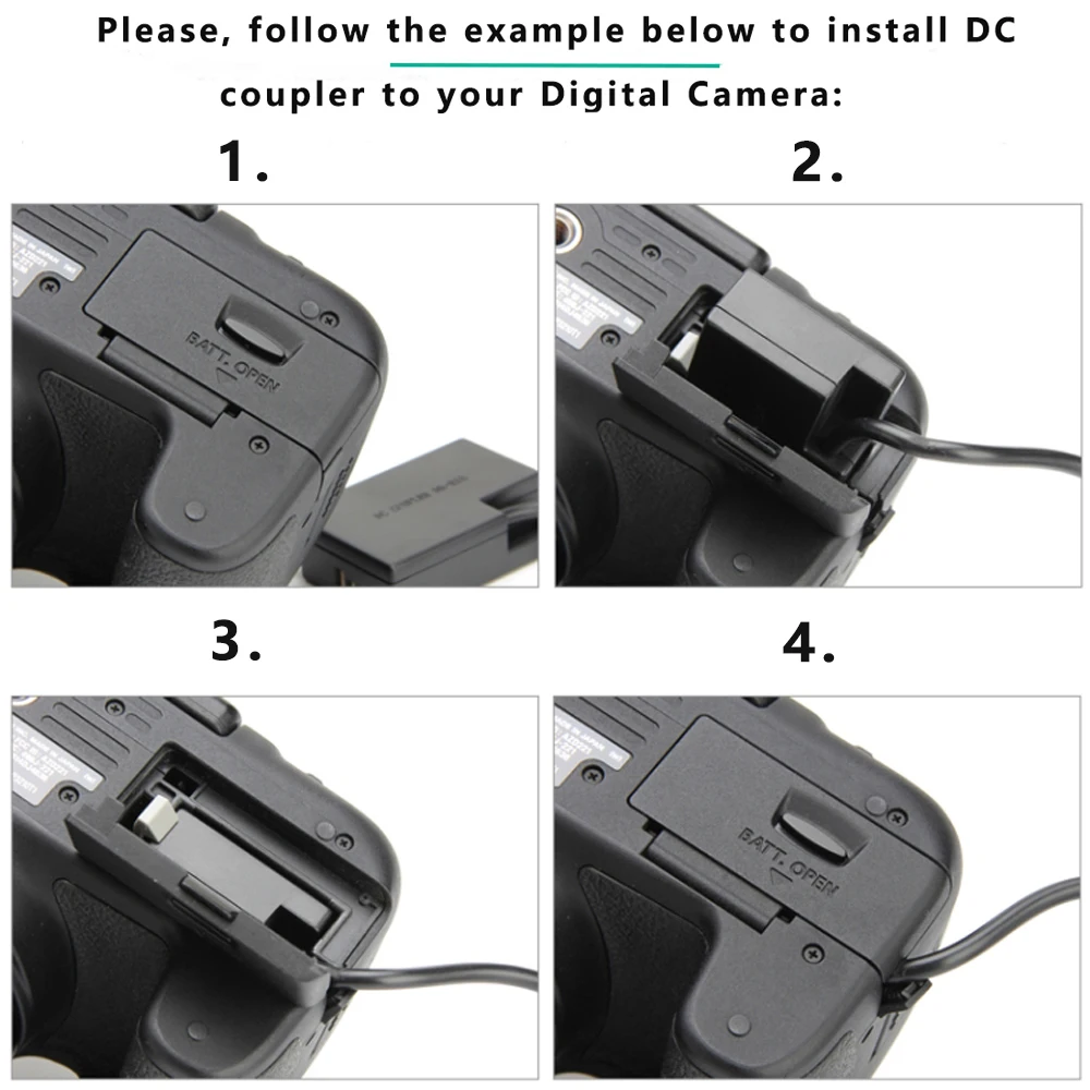 USB-C To DR-E18 LP-E17 Dummy Battery DC Power AC Adapter For Canon EOS R10 RP 200D 250D 750D 760D 77D 800D 850D 8000D