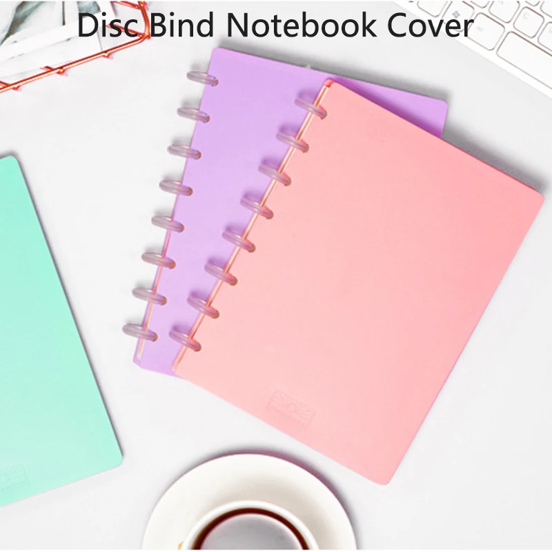 2 Sheet Multiple Size Mushroom Hole Loose-leaf Notebook Cover Inner Page Protective Shell Plastic PP Color Cover Office Supplies