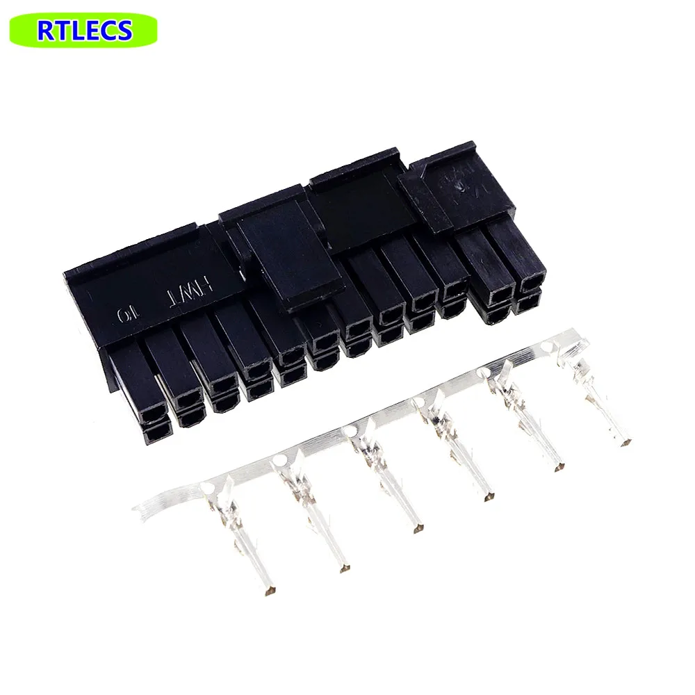1 set 5557 4.2 mm 20+4 pin Housing Plug Motherboard ATX Mainboard CPU 24 Position Power Connector plastic shell + Terminal