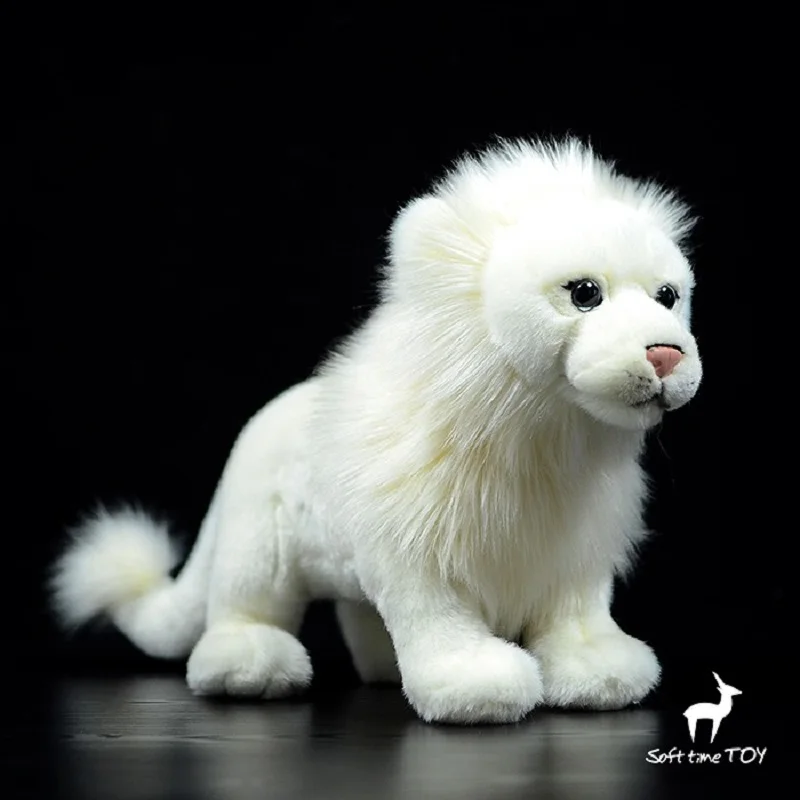 

simulation animal 28cm white lion Doll baby lion plush toy soft doll baby toy birthday gift h2080