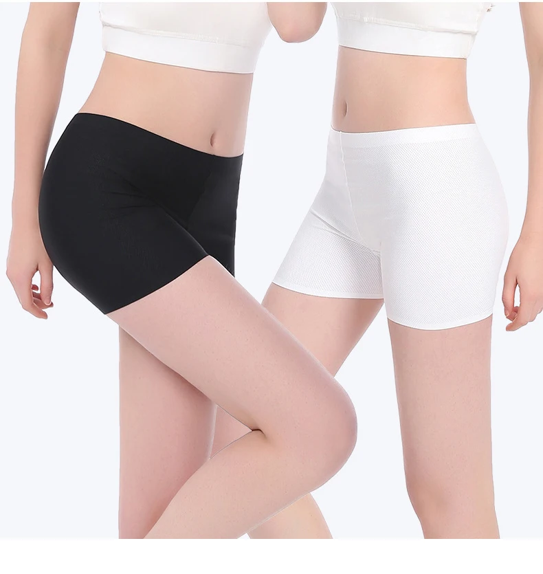 Pantalones cortos de seguridad para mujer, bragas sin costuras, algodón antibacteriano, transpirables, XXL, Beige, 3 colores