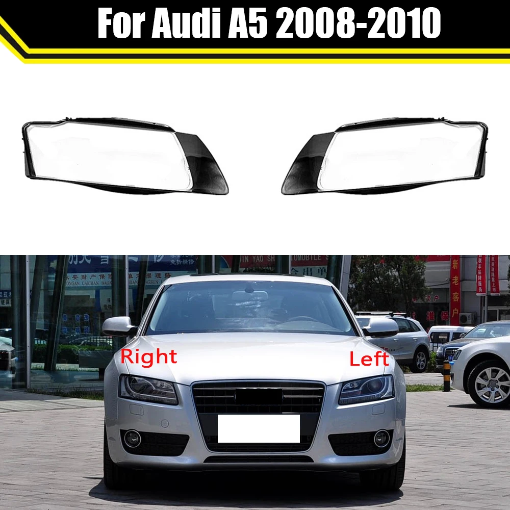 Auto Lamp Case For Audi A5 2008 2009 2010 Car Protective Front Clear Headlight Cover Head Light Lens Caps Lamp Lampshade Shell