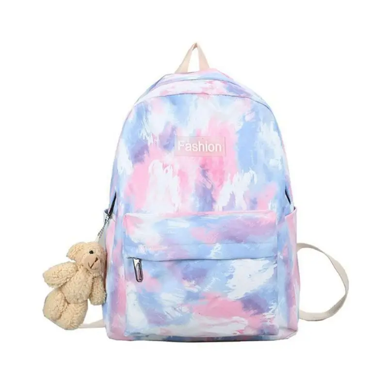 Women Backpack Tie Dye Mixed Color School Travel Daypack for Teenager Girls