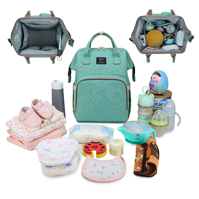 Borsa per pannolini per bambini mamma papà borsa per passeggino USB borsa per pannolini impermeabile di grande capacità kit zaino da viaggio per