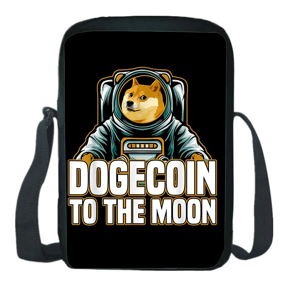 Dogecoin Mini School Bag Phone Bag  Boy Girl Shoulder Bag Casual Crossbody Bag Diagonal Small Backpack Light Messenger Bag